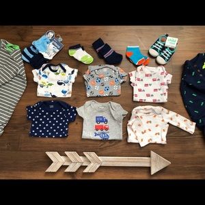 Baby boy onesies/sleepers/socks/mittens/shoe